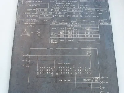 5000 KVA Siemens Silicone Transformer, 13.8KV Pr, 2400Y/1386V Se