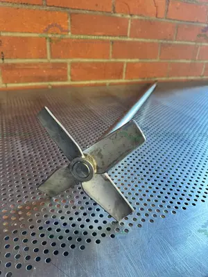 Used 40" STAINLESS STEEL MIXING SHAFT 1" DIAMETER W/ 6" IMPELLER Agitator Shaft California US | Equipment Lab #1415101