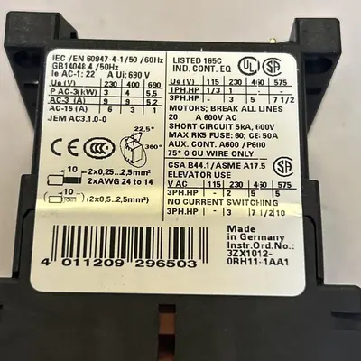 USED SIEMENS 3ZX1012-0RH11-1AA1