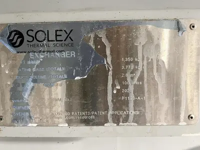 Used Solex Thermal Science Heat Exchanger, With Screw Conveyor