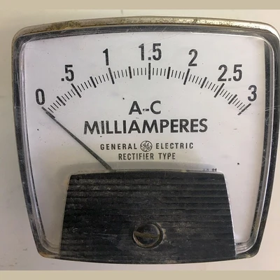 General Electric Milli-Amp Analog Ammeter