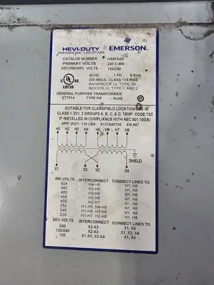 Used EMERSON SOLA HD HS5F5AS Misc Industrial Equipment Kentucky US | Aucto #687491
