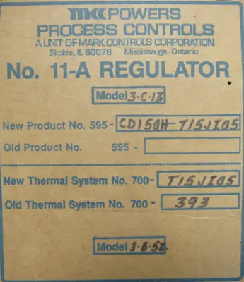 NEW POWERS 595-CD150H-T15JI05 TEMP REGULATOR 1-1/2" 110-170F 595CD150HT15JI05