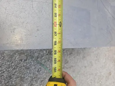 USED CAST IRON 8' X 4' LAYOUT TABLE