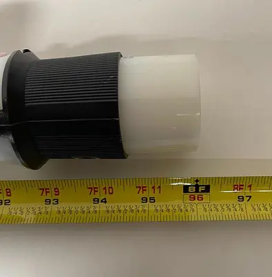 NEW HUBBELL MALE HBL 2621 TO FEMALE 2623 TWIST-LOCK PLUG CONNECTOR AND OUTLET 8 FT