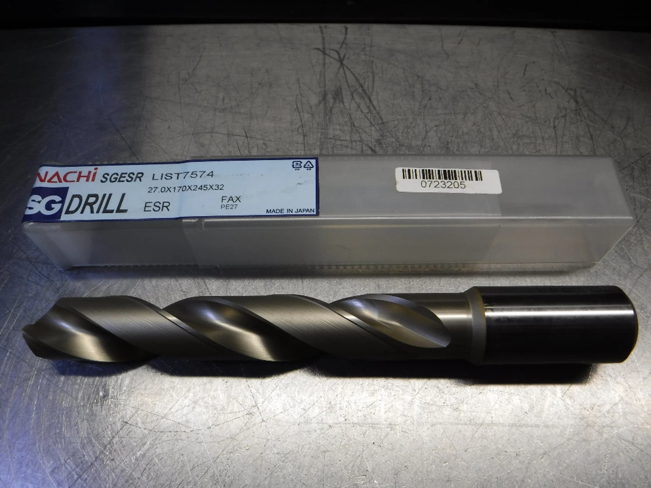 Nachi SG 27mm HSS Jobber Drill 32mm Shank 27.0X170X245X32 (LOC870)