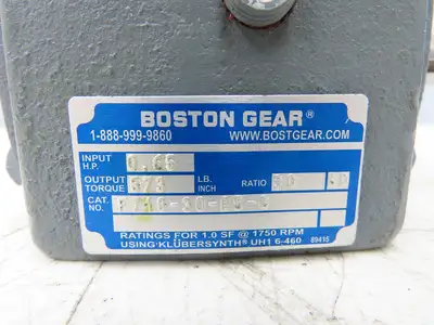 Leeson C4T17NC46A Gearmotor 30:1 Boston Gear Reducer 58rpm .5Hp 230/460V 56C LH