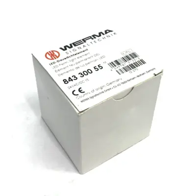 New | in-Stock WERMA 843 300 55 Permanent LED Light Beacon Element 24VAC/DC Yellow Light Sources / LED Michigan US | Maverick Industrial Sales #1461078