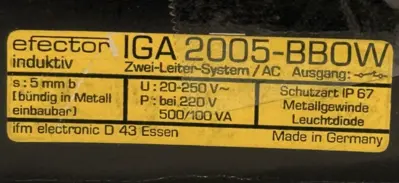 NEW IFM IGA2005-BB0W