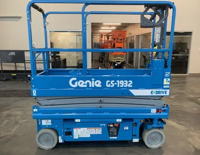 New | in-Stock 2025 GENIE GS-1932 E-DRIVE ELECTRIC SCISSOR LIFT Scissor Lifters Alberta CA | Adcock Equipment #1417625