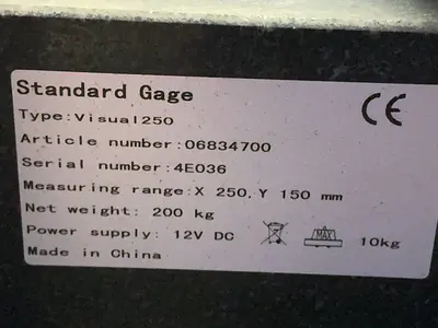 Used STANDARD GAGE VISUAL 250 2D Vision Measuring Systems Ohio US | HGR 24 #1414125