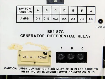 Basler Electric BE1-87G Generator Differential Relay G1E A1J A0N0F Used