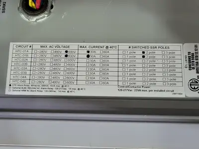 920 Series Heat Tracing Controller Assembly 920E9FWQ1SIS302SSH3202T65LAM