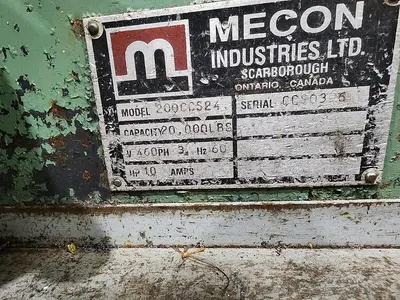 Used 1996 MECON 200CCS24 Coil Reels and Straighteners Michigan US | Midwest Press and Automation #1407305