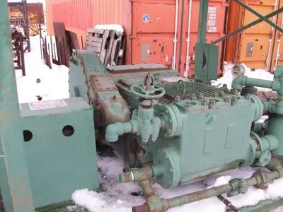 USED NATIONAL JWS-125, 3.5X5 TRIPLEX MUD PUMP PACKAGE