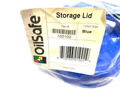 NEW OILSAFE SPILL-PROOF STORAGE LID, BLUE