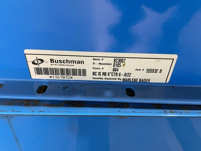 Buschman 604 Roller Conveyer set, Width: 22", Length: 63', w/ mo