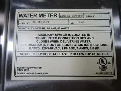 Baxter microcomputer-controlled water meter