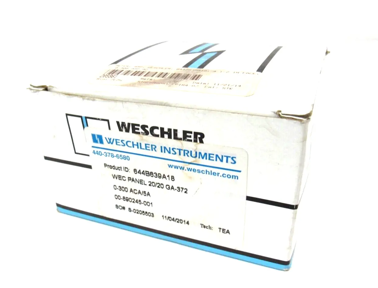 NEW WESCHLER 644B639A18 PANEL METER