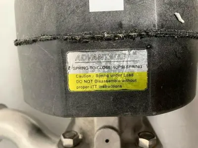 USED ITT ADVANTAGE 316L 90 PSI DIAPHRAGM ACTUATOR W/ 1 1/2" SANITARY FITTINGS