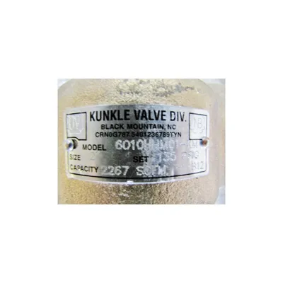 NEW KUNKLE VALVE 6010HHM01