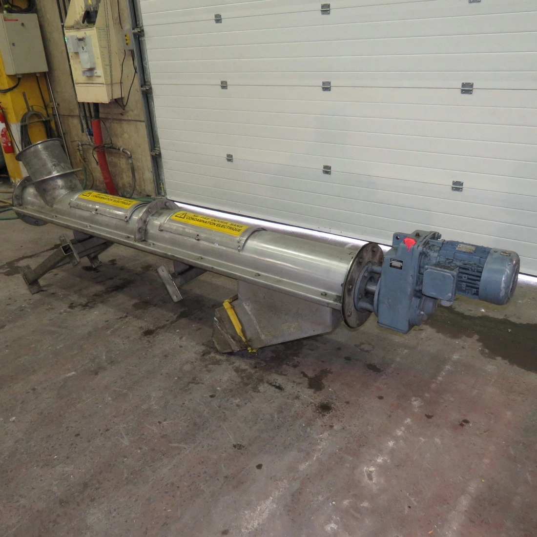 250 MM Ø  X  2500 MM Length Stainless Steel Lifting Screw Conveyer