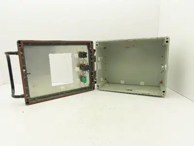 Electrical Enclosure Control Panel HMI 300x400x150mm 7" x 5" Cutout 22mm Hole