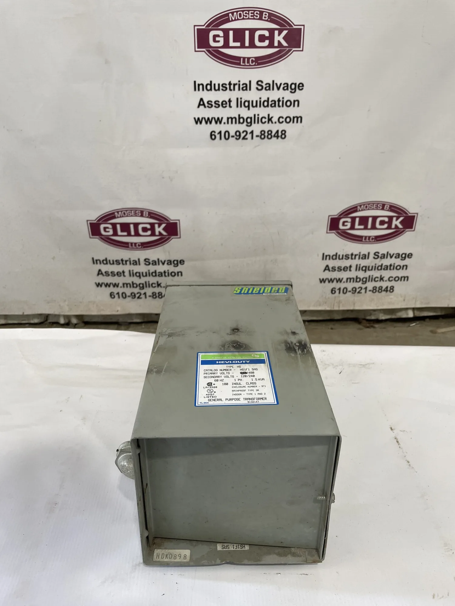 SOLA Hevi-Duty HS1F1.5AS 1.5KVA Transformer 240/480V 120/240V 60Hz 1PH