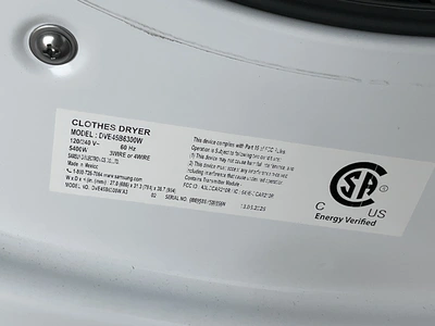 Used SAMSUNG DVE45B6300W Vibratory Dryers Michigan US | Miedema Asset Management Group #1321010
