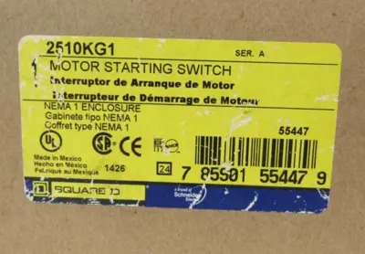 NEW SQUARE D 2510KG1 MOTOR STARTING SWITCH
