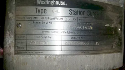 Westinghouse Station Surge Arrester Type CPL
