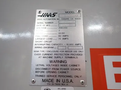 Used 2007 HAAS EC4004AX Horizontal Machining Centers Ohio US | HGR 24 #726788