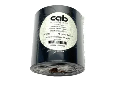 New | in-Stock CAB Black Thermal Transfer Wax Ribbon 76mm Width x 360m Length, CW43 Commercial Materials & Supplies Michigan US | Maverick Industrial Sales #1489524
