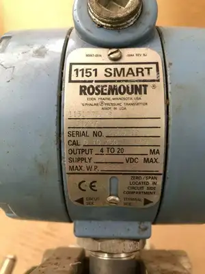 Rosemount 1151DP5S22 Pressure Transmitter 2000PSI 45VDC 0-750in H2O