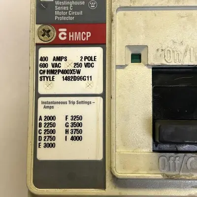 Used CUTLER-HAMMER HM2P400X5W Miscellaneous Equipment (Electrical & Power) | Surplus Asset Holdings #1196798