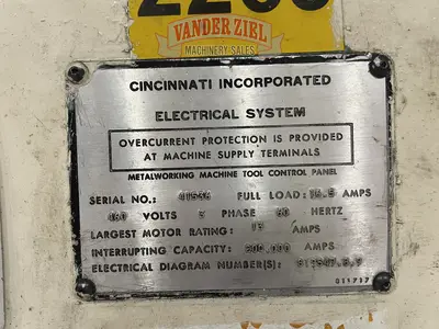 Cincinnati 8’ x 135 Ton Mechanical Press Brake, Series 5 x 6