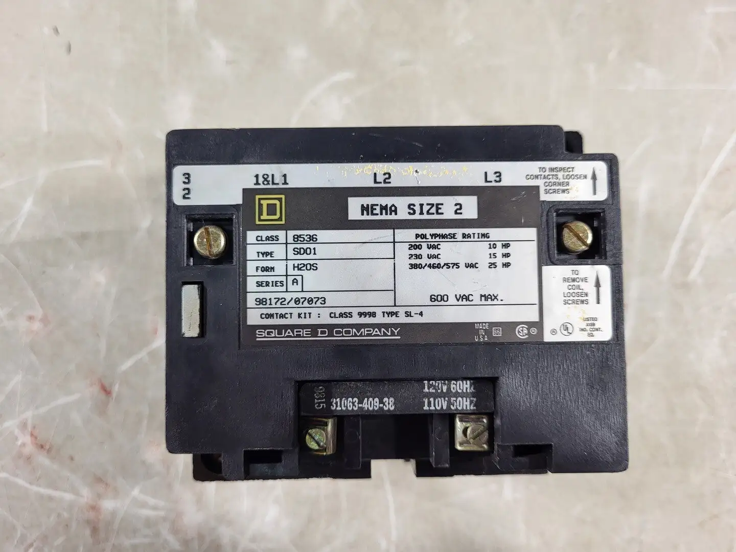 USED SQUARE D 8536SD01V02