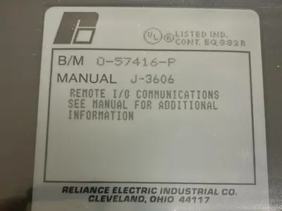 New | in-Stock RELIANCE ELECTRIC 0-57416 PLC Input & Output | Surplus Asset Holdings #1217930