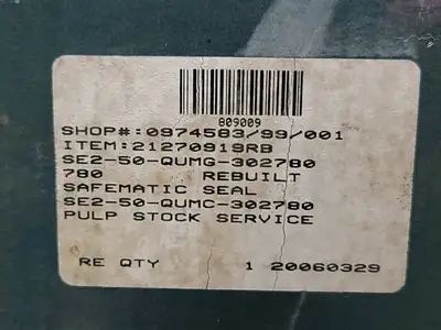 NEW JOHN CRANE SE2-50-QUMG-302780
