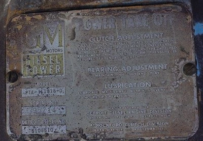 USED TWIN DISC PTA - 1/4 1818-D