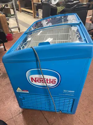 Used Excellence Industries Used AHT RIO S 100 Sliding Glass Top 2 Door Ice Cream Freezer Merchandiser Display Freezers Illinois US | Falcon Restaurant Supply #1376591