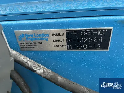 USED New London Engineering 10" New London Inclined Belt Conveyor, Model T4-521-10"