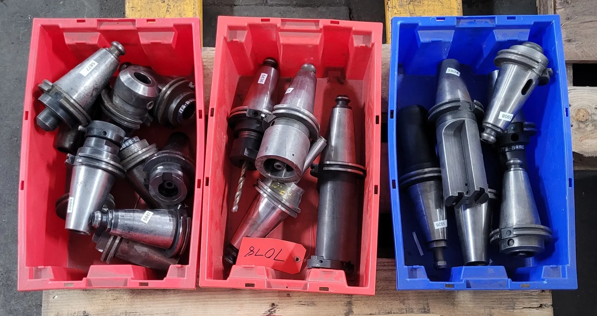 Lot of 20 – CAT 50 Tool Holders – Various Types