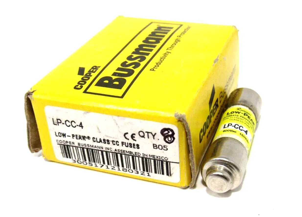 BOX OF 8 NEW BUSSMANN LP-CC-4 FUSES LPCC4