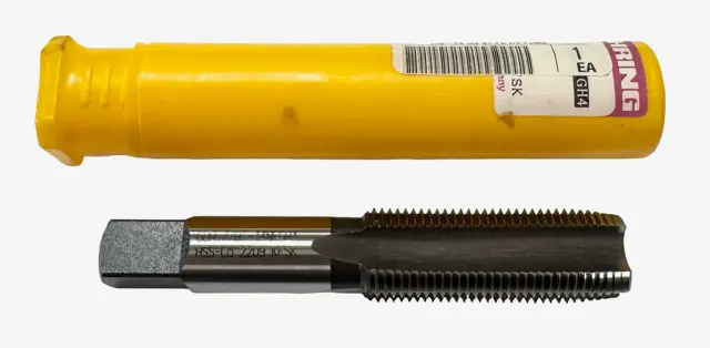 Guhring 7/8"-14 Cobalt Straight Flute Tap, 4 Flute, H4 Plug Tap