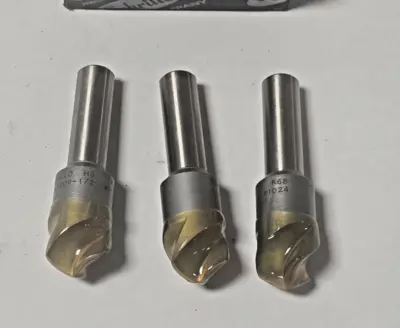 Schrillo 3/4" High Speed Steel Countersink 120 Degree 1/2 #1024 USA Lot of 3