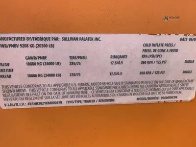 Used 2019 SULLIVAN PALATEK D1600PHCU4 Air Compressors, Portable Tennessee US | Moore Equipment #1517331