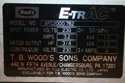 USED TB WOODS AFC2000.7B2