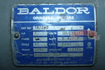 Used BALDOR _UNKNOWN_ Pedestal Type Grinders (Double End) Michigan US | Vander Ziel Machinery Sales #1413982