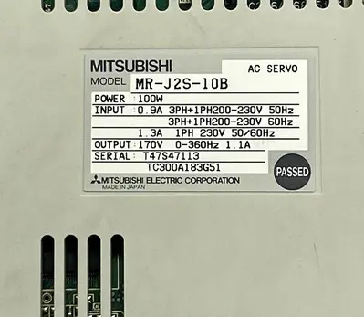USED MITSUBISHI ELECTRIC MR-J2S-10B